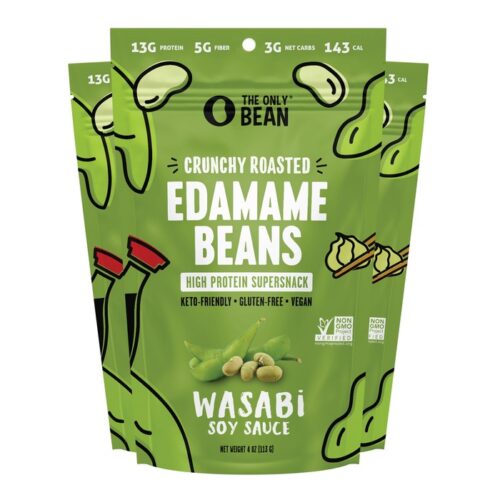 The Only Bean Crunchy Roasted Edamame - Wasabi Soy Sauce